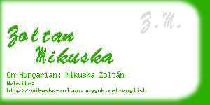 zoltan mikuska business card
